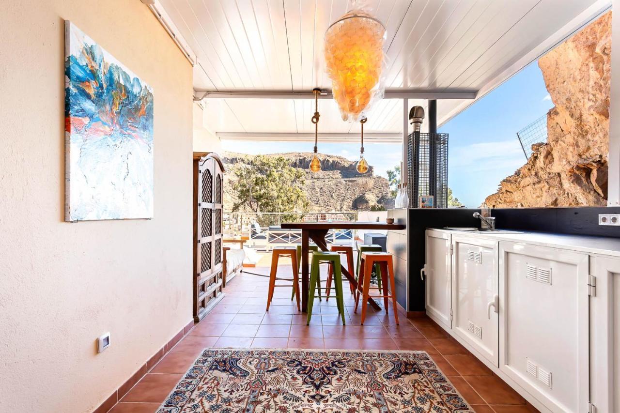Rivera Del Puerto Luxury Penthouse With Great Terrace And Sea View Puerto De Mogan Bagian luar foto