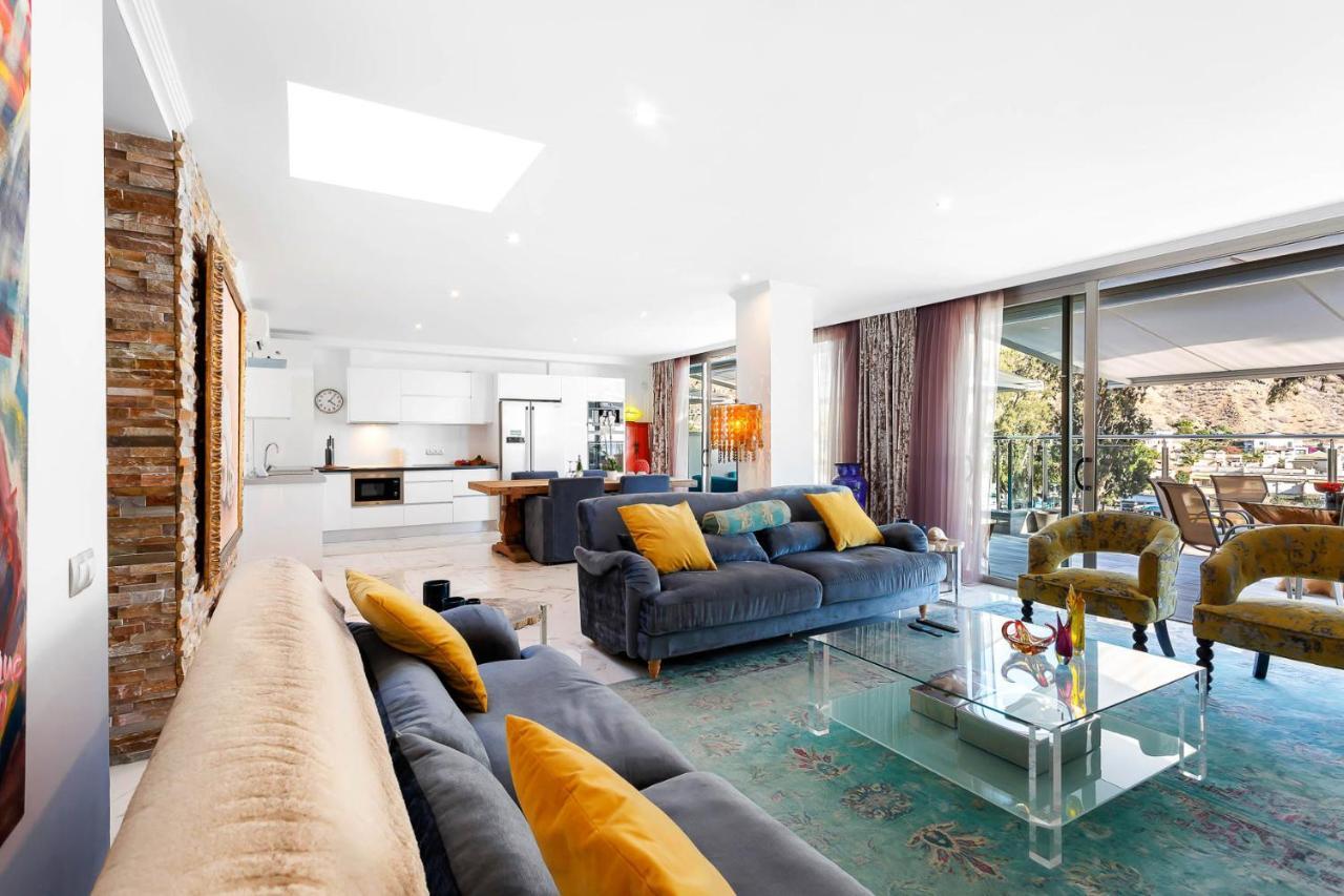 Rivera Del Puerto Luxury Penthouse With Great Terrace And Sea View Puerto De Mogan Bagian luar foto