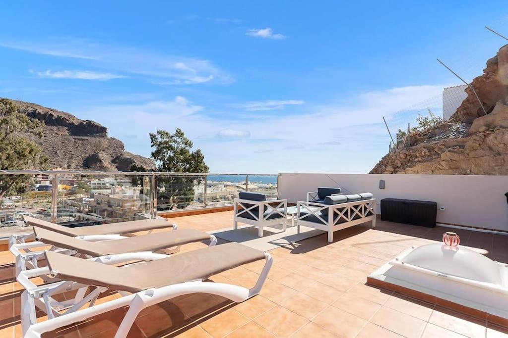 Rivera Del Puerto Luxury Penthouse With Great Terrace And Sea View Puerto De Mogan Bagian luar foto