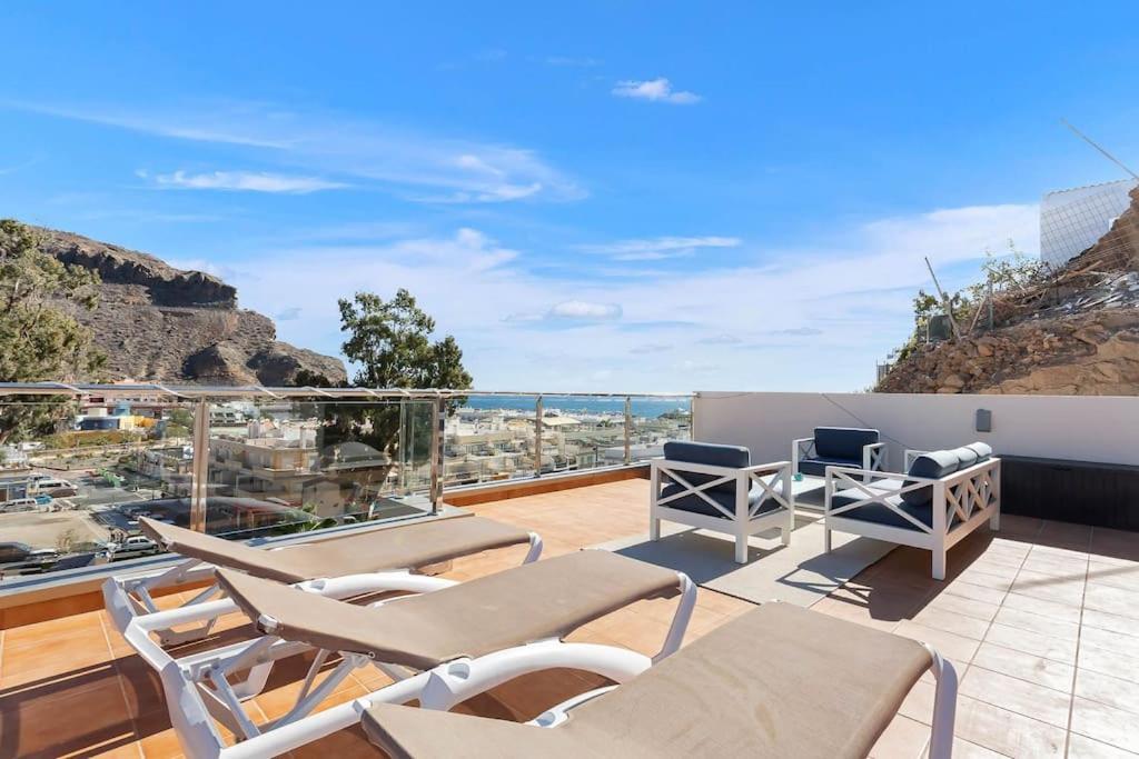 Rivera Del Puerto Luxury Penthouse With Great Terrace And Sea View Puerto De Mogan Bagian luar foto